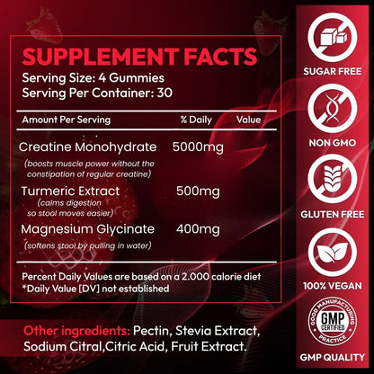 No-Constipation Creatine Gummies- poop more. feel lighter. gain more