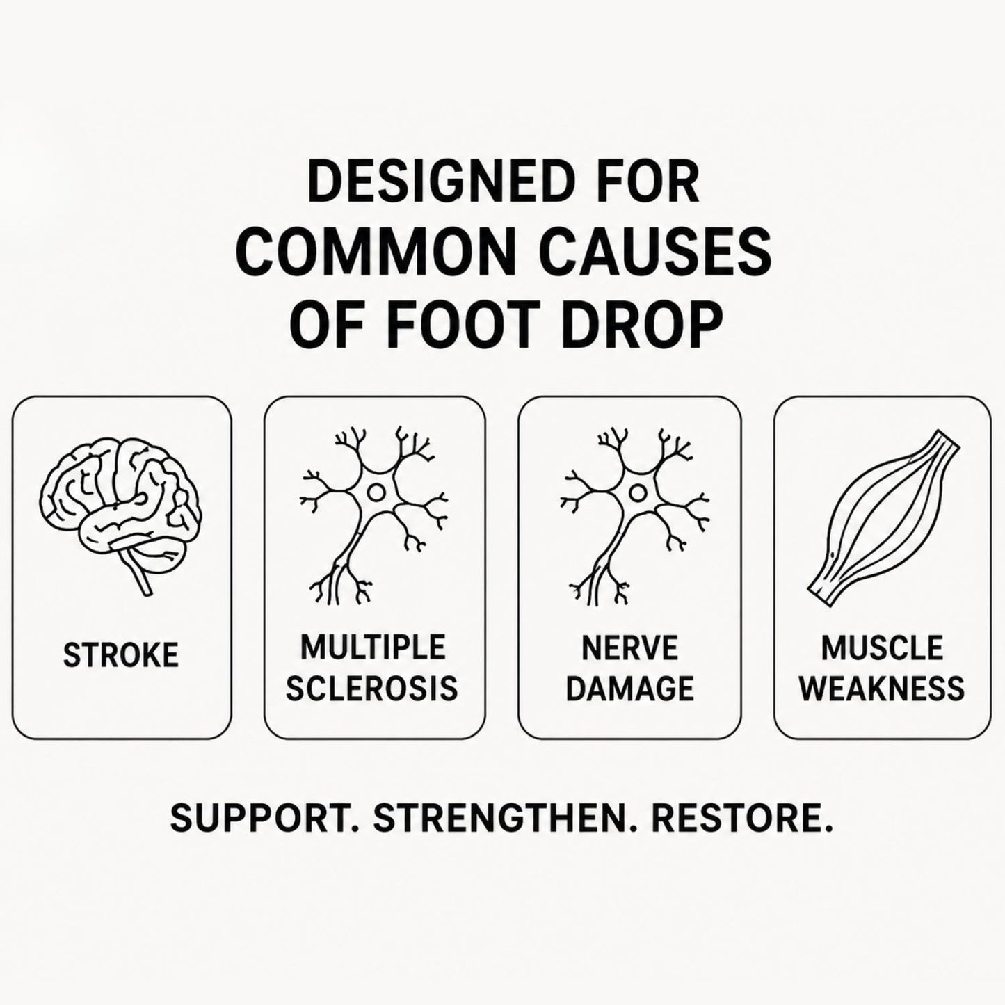StepLift 2.0 - Instantly stops drop foot (Adjustable)