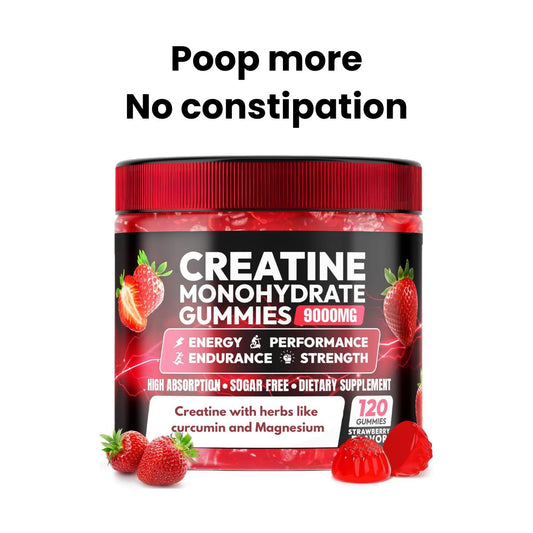 No-Constipation Creatine Gummies- poop more. feel lighter. gain more